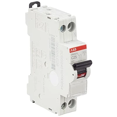 Afbeelding van Abb sn201l installatieautomaat 1p n c karakteristiek 25a iec en 60898 4 5 ka iec60947 2 6 1 module breedte 17 5mm 2css245101r0254
