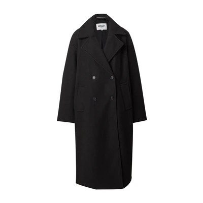 Afbeelding van ONLY Reverskragen Mantel, Dames, Maat: 34, Dark grey melange