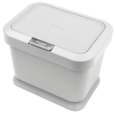 Afbeelding van YourCasa Biologische afvalemmer keuken, 5 liter, deksel met knoopdrukmechanisme, compostemmer voor dagelijks biologisch afval, geurdicht, kleine compostbak, bio emmer, keukencompostbak (Gau)