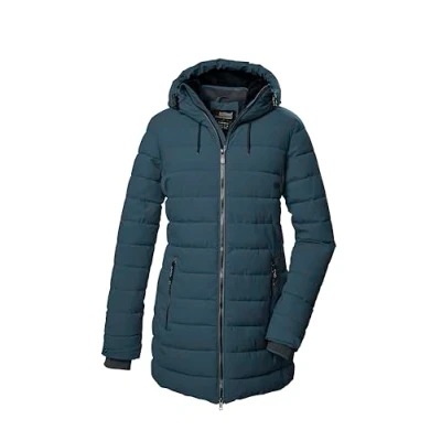Afbeelding van killtec Dames gewatteerde parka/parka met capuchon KOW 55 WMN QLTD PRK, licht petrol, 42, 41809 000