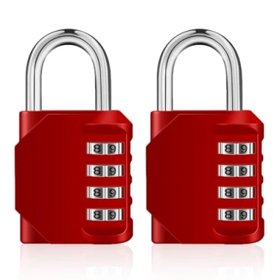 Afbeelding van ZHEGE Combinatie Locker Hangslot, 4 cijferige Hangslot voor Gym, School en Medewerker Locker, Toolbox, Kast, Pelican Case, Weerbestendige Outdoor Hek poort, Schuur, Garage, enz