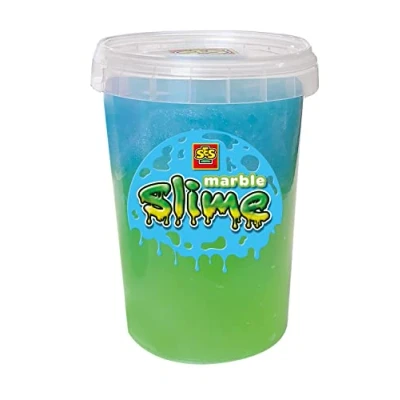 Afbeelding van Marble slime Groen en blauw 200gr