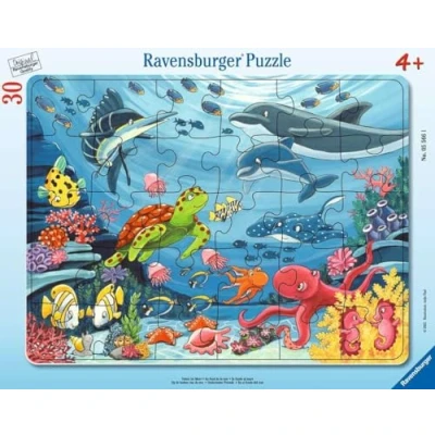Afbeelding van Ravensburger Frame puzzel Beneden in de zee 30 stukjes