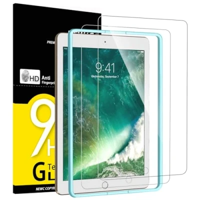 Afbeelding van NEW&#039;C 2 Stuks, Screen Protector voor iPad Air 10,5 (3e generatie 2019) and Pro 2017 Installatieframe inbegrepen,Gehard Glass Schermbeschermer Film 0.33 mm ultra transparant, resistent
