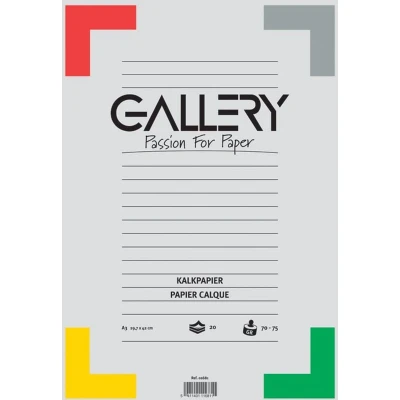 Afbeelding van Gallery kalkpapier, ft 29,7 x 42 cm (A3), blok van 20 vel