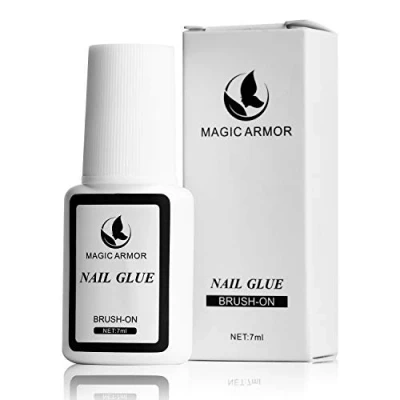 Afbeelding van MAGIC ARMOR Nagel lijm Extra Sterk Met Penseel, 7ML Nepnagels Nail Bond Super Sterke Tips Voor Acryl Nagels, Kunstmatige Nagels en Art strass, DIY Glue, reparatie