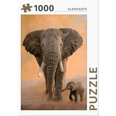 Afbeelding van Rebo puzzel Olifanten 1000 stukjes