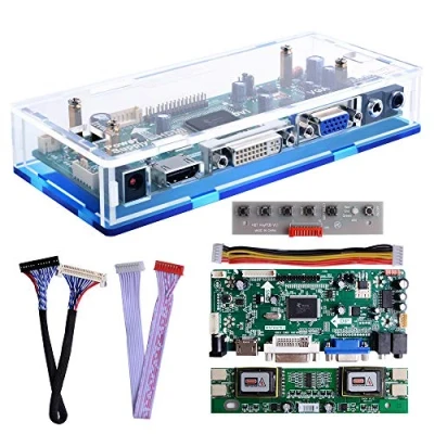 Afbeelding van Owootecc NT68676 HDMI VGA DVI Arcade Audio ingang LCD Controller Driver Board Kit met Acryl Case voor HSD190MEN4 M170EN06 M170EG01 17 &quot;19&quot; 1280x1024 4CCFL 30Pin paneel, Geschikt Arcade1Up Monitor
