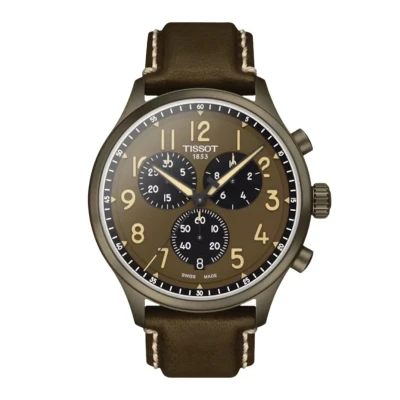 Afbeelding van Tissot T Sport Chrono XL T1166173609200 Horloge Leer Bruin Ø 45 mm