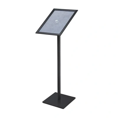 Afbeelding van Menustandaard Design Standaard A3 Rechte Hoeken 25 mm Zwart Syna MBA3G25C9005