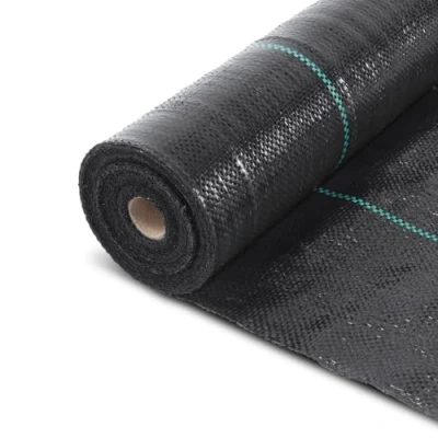 Afbeelding van vounot® Mulchdoek tegen onkruid, 50 m x 1 m, van polypropyleen vezels, uv bestendig, 100 g/m², scheurvast, met hoge stabilisatie, zwart mulchzeil