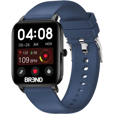 Afbeelding van BREND BR 2223 Smartwatch voor Dames en Heren Stappenteller, Bloeddrukmeter Hartslagmeter Sporthorloge Spatwaterdicht Blauw