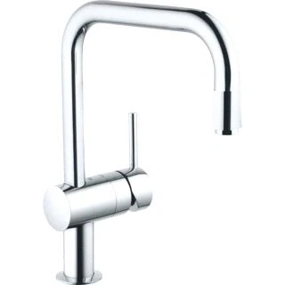 Afbeelding van Grohe Minta keukenmengkraan hoge U uitl. uittrek.mousseur chroom