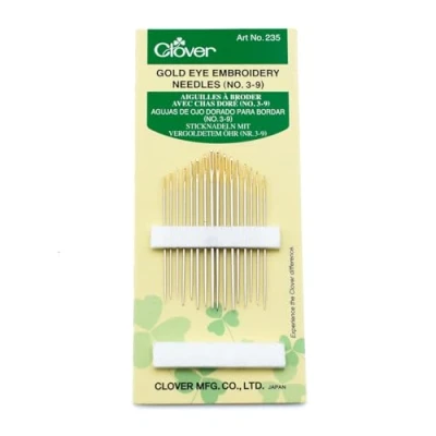 Afbeelding van Clover 235 gouden ogen borduurnaalden nr. 3 9, 1