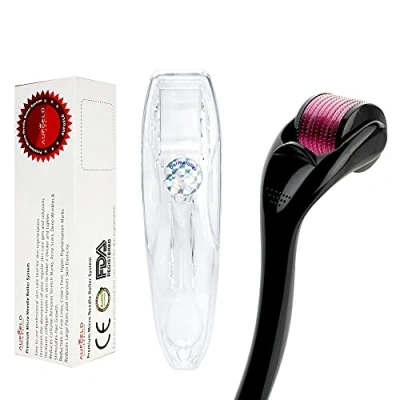Afbeelding van Aufgeld Titanium Microneedle Derma Rolling Huid Zorg voor Gezicht Rimpels Haaruitval Stretch Marks Haar Regrowth Micro Naalden Professionele Microneedling Needling Kit 2,0mm