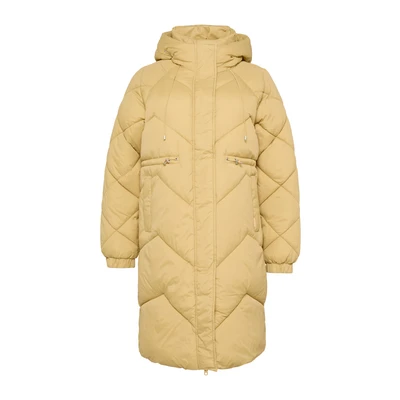 Afbeelding van QS Wintermantel, Dames, Maat: Large, Goldgelb