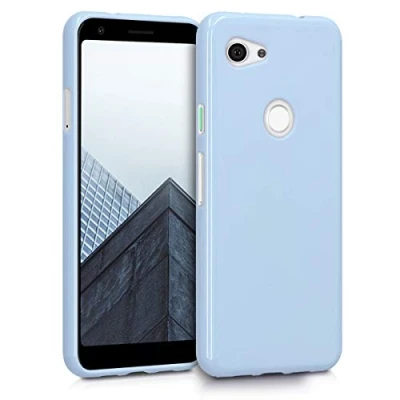 Afbeelding van kwmobile telefoonhoesje geschikt voor Google Pixel 3a Hoesje smartphone Back cover in mat lichtblauw