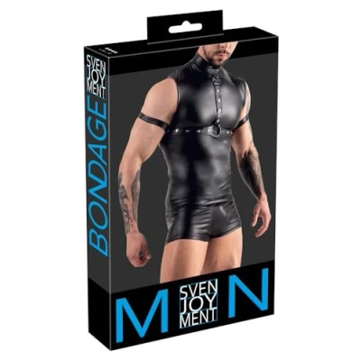 Afbeelding van Bondage Wetlook Top met Torso Harnas