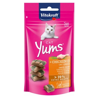 Afbeelding van Cat yums kip &amp; kattengras 40gr