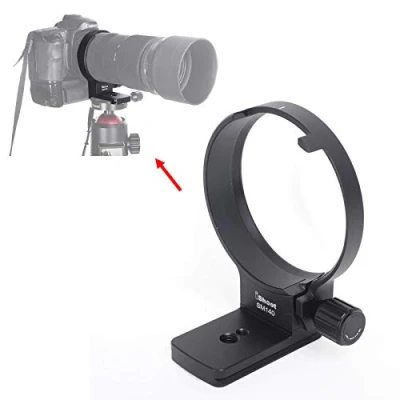 Afbeelding van iShoot Lens Kraagring Statief Ondersteuning Bevestigingsring compatibel met Sigma 100 400mm f/5 6.3 DG OS HSM Contemporary (EF en F vatting), Bodem is Arca Swiss Fit Snelkoppelingsplaat