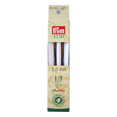 Afbeelding van Prym Rondbreinaaldpunten Natuurlijk gekleurd lang 11,6 cm 3,00 mm rondbreinaald, hout, meerkleurig, 3