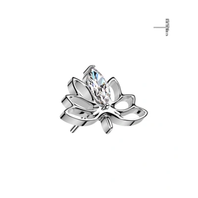 Afbeelding van Titanium Piercing lotus