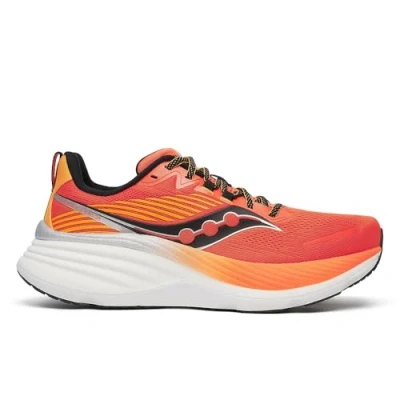 Afbeelding van Saucony Hurricane 24 Hardloopschoenen voor op de weg, Heren, Maat: 46, Pepper/black Textiel/ synthetisch