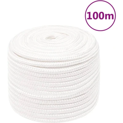 Afbeelding van vidaXL Boottouw 12 mm 100 m polypropyleen volwit