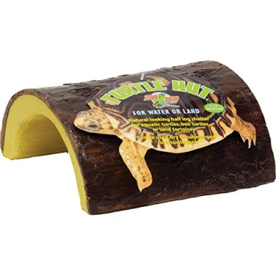 Afbeelding van Zoo Med Turtle Hut Schildpad Keramisch Boomstronk Medium 12x13x5.5cm
