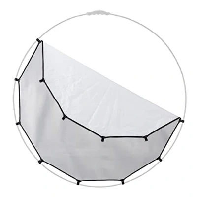 Afbeelding van Manfrotto HaloCompact Plus Cover 98 cm / 38 inch Circulaire Reflector Omkeerbare Alternatieve of Vervangende Cover: Zilver/Wit LL LR332