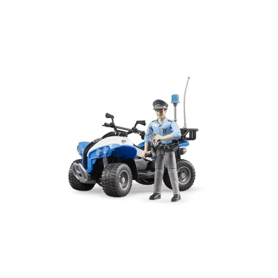 Afbeelding van Bruder politie quad met agente en accessoires 1:16