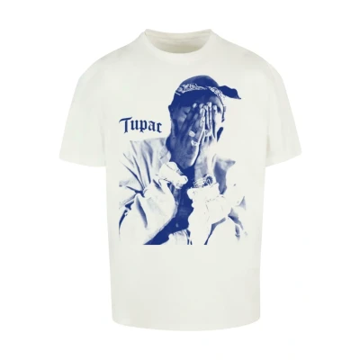 Afbeelding van Upscale by Mister Tee 2PAC ME Against THE World Oversize Tshirt print, Heren, Maat: Large, Ready for dye