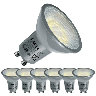 Afbeelding van EACLL E27 LED Lamp Koel Wit, 4.5W Gelijk aan 50W Halogeenlampen, 6 pack, 6000K 345lm AC 230V Geen Flikkering Verlichting, Stralingshoek 120 Spots, Niet Dimbaar Reflectorlamp