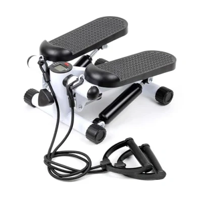 Afbeelding van Side stepper met trainingscomputer en weerstandskabels, 41x30x18cm aerobic swing ministepper monitor, hometrainer Multistrobe