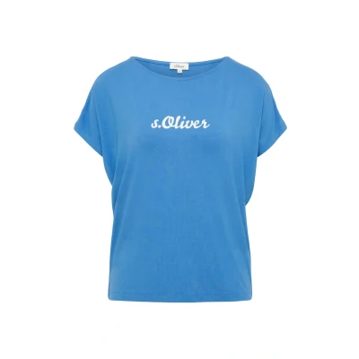 Afbeelding van s.Oliver Tshirt print, Dames, Maat: 42, Royalblau