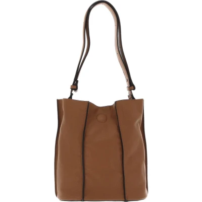 Afbeelding van FREDsBRUDER Leren Schoudertas FB Midi Bucket Iced Coffee Bruine