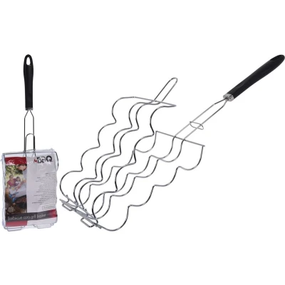 Afbeelding van BBQ maisgrill zilver staal 54 x 18,5 cm