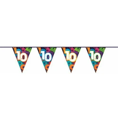 Afbeelding van Vlaggenlijn Cijfers 10 jaar meter