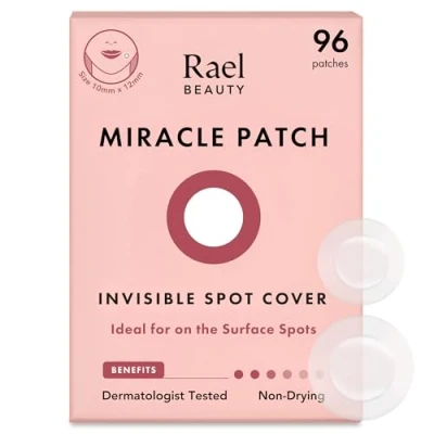 Afbeelding van Rael Pimple Patches Onzichtbaar, Miracle Invisible Spot Cover Korean Skincare, Acne Puistjes Hydrocolloïde Pleister, Vegan &amp; Dierproefvrij, 2 Maten (96 stuks)