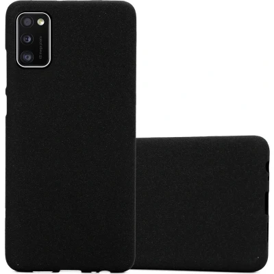 Afbeelding van Cadorabo Hoesje geschikt voor Samsung Galaxy A41 in FROST ZWART Beschermhoes gemaakt van flexibel TPU silicone Case Cover