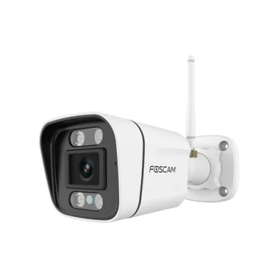 Afbeelding van Foscam WiFi buitencamera met spots en sirene V8P wit
