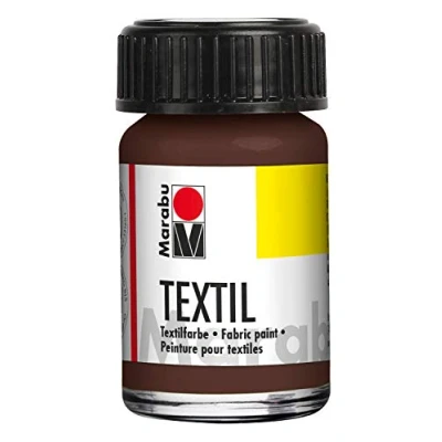 Afbeelding van Marabu Textil Pot, Stof Verf, Donkerbruin, 15ml