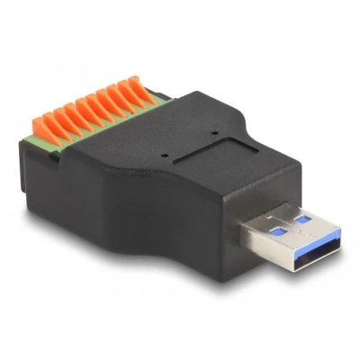 Afbeelding van Delock USB 3.2 Gen 1 Typ A Stecker zu Terminalblock Adapter mit Druckt