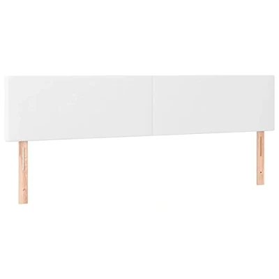 Afbeelding van vidaXL Hoofdbord LED 180x5x78/88 cm kunstleer wit