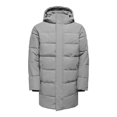 Afbeelding van Only &amp; Sons Onscarl Quilted OTW Winterjas, Heren, Maat: Medium, Griffin