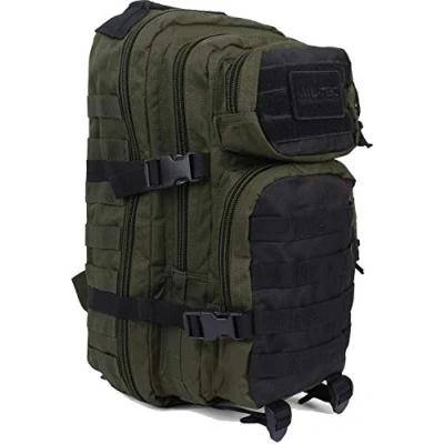Afbeelding van Mil Tec US Assault Pack Rugzak, S, Ranger Green/Zwart, groen zwart, Eén maat, Casual