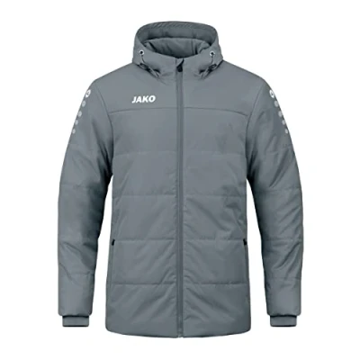 Afbeelding van Coachvest Team met kap Steengrijs / XL