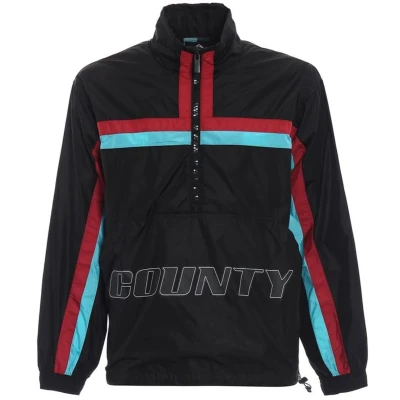 Afbeelding van Logo Windbreaker Jacket with Drawstring Hem and Front Zip Closure