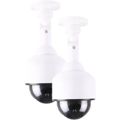 Afbeelding van Benson Dummy Beveiligings Camera 2x Led dome realistisch binnen en buiten beveiligingscamera