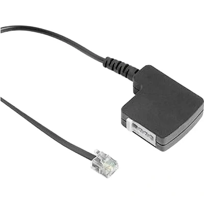 Afbeelding van Hama Telefoon (analoog) Adapter [1x RJ11 stekker 6p4c 1x Telefoonkoppeling Duitsland (TAE F)] 20.00 cm Zwart